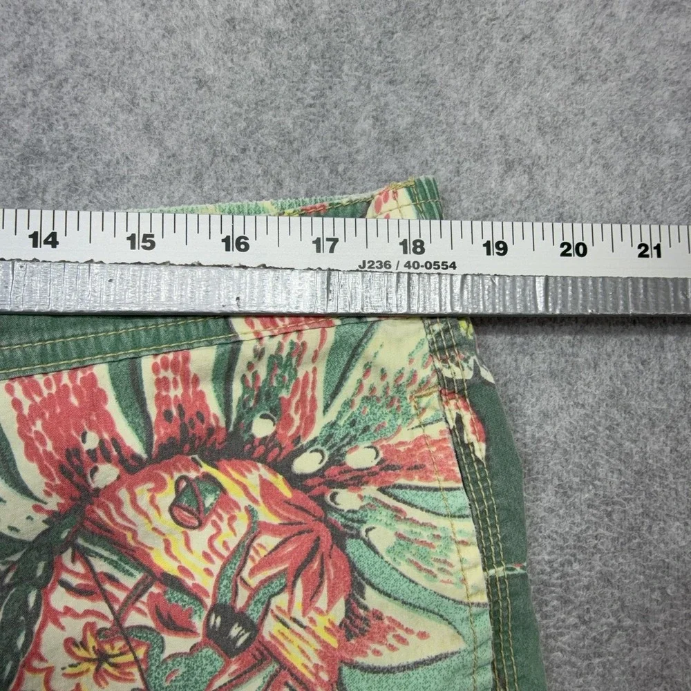 Polo Ralph Lauren Swim Shorts Mens Medium Green Aloha Hawaii Trunks Surf Beach